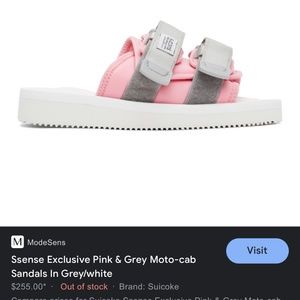 Suicoke size 7 pink designer slides sandals
